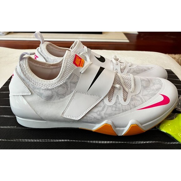 Nike Pole Vault Elite Track Field White Pink Spike Mens Size 15 AA1204-101 NEW main image 4